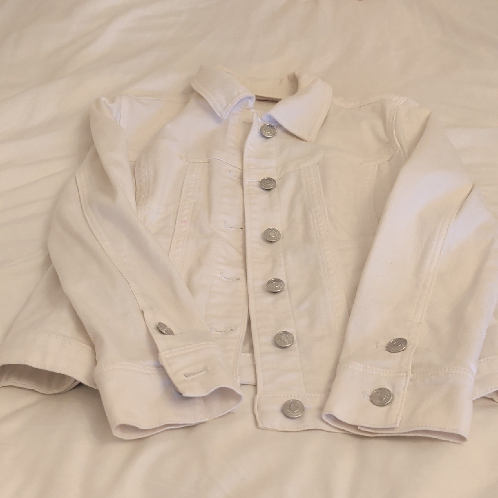 Chico's Cream Jacket with Subtle Silver Accents